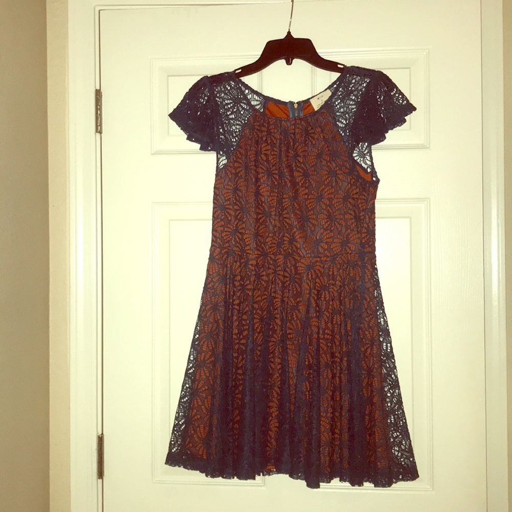 Pins and Needles Blue Lace Dress